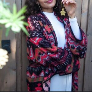 Anthropologie Vismaya • Santo Kimono in Black Cherry